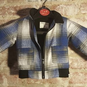 Blue Plaid Infant Bomber Jacket
